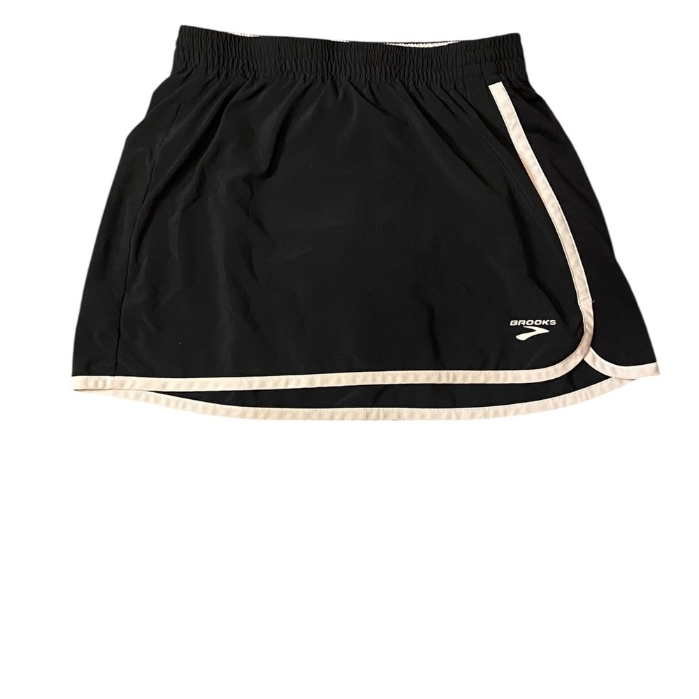 Brooks Black Tennis Skort Built-In Shorts Athletic Skirt Size S Pickleball